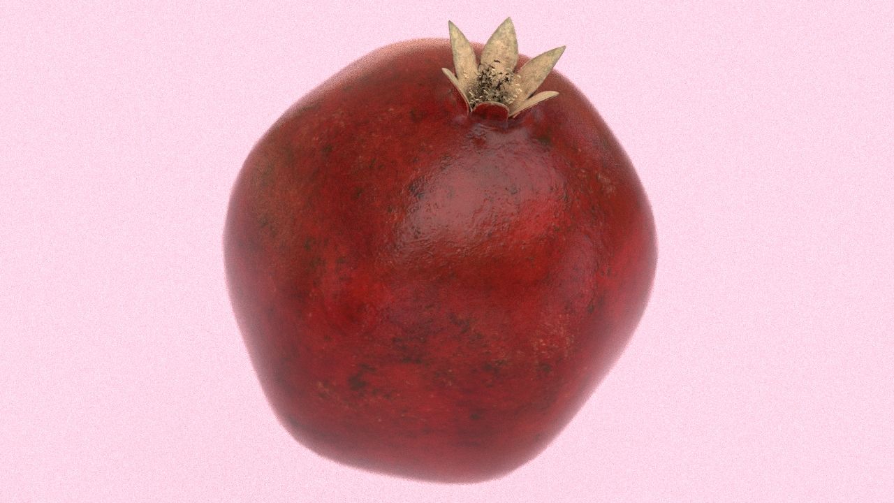 Granatäpple fotorealistiskt 3d model