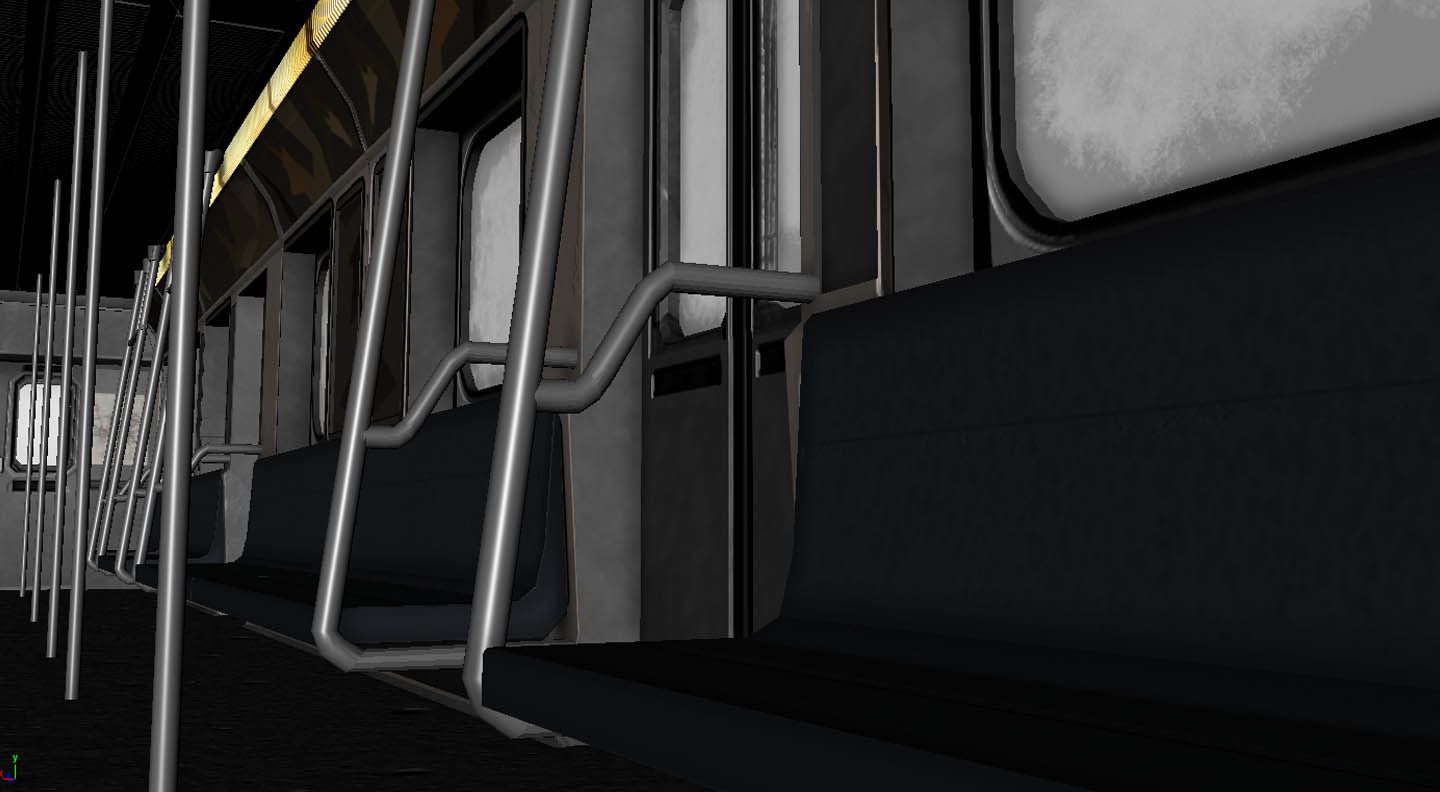 Subway Train Interior royalty-free 3d model - Preview no. 3