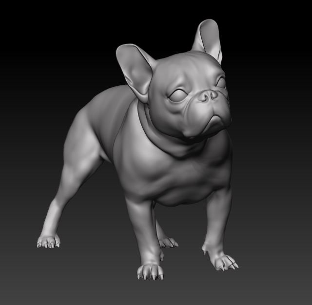 french bulldog 3d model