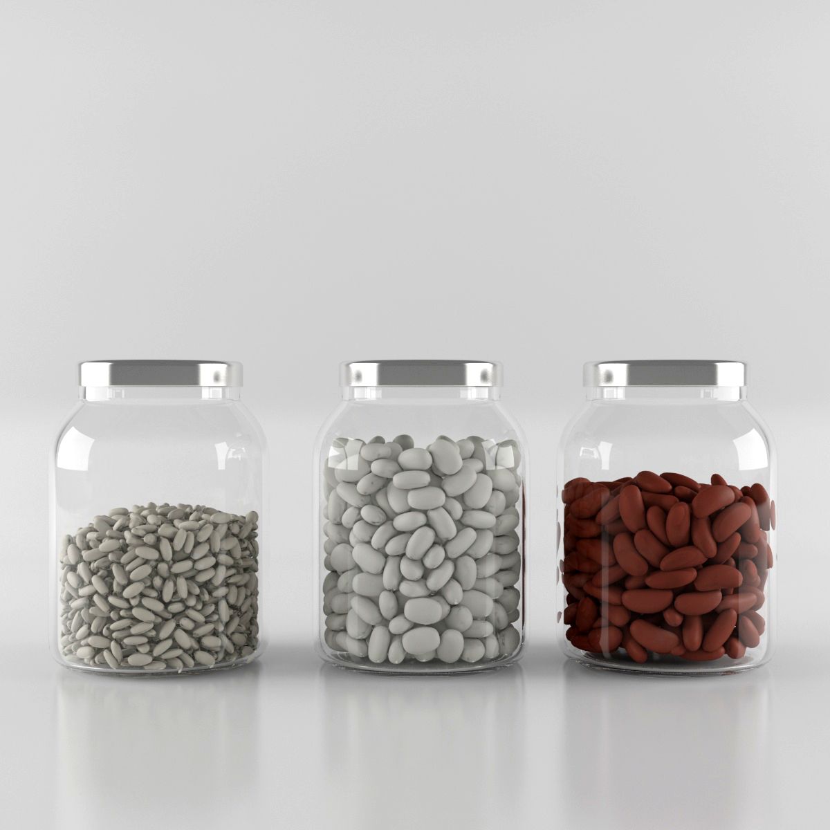 Jars & Beans 3d model