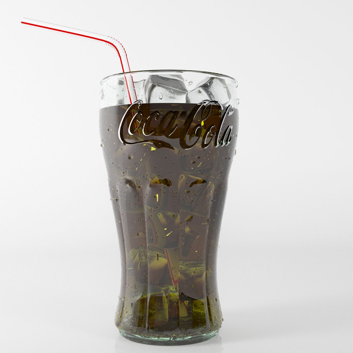 Coca Cola Soda Glass 3d model