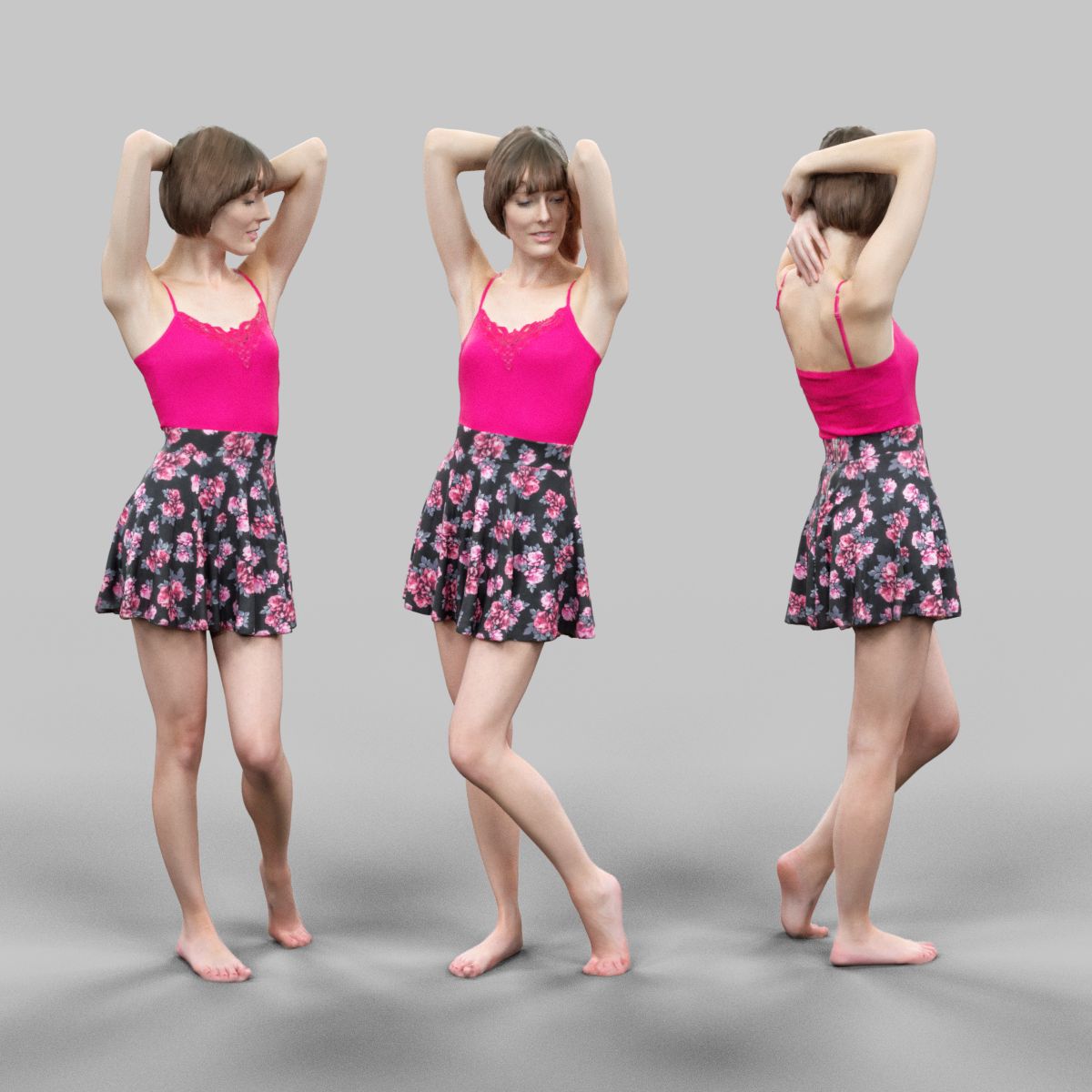 Beautiful Girl Posing 3d model