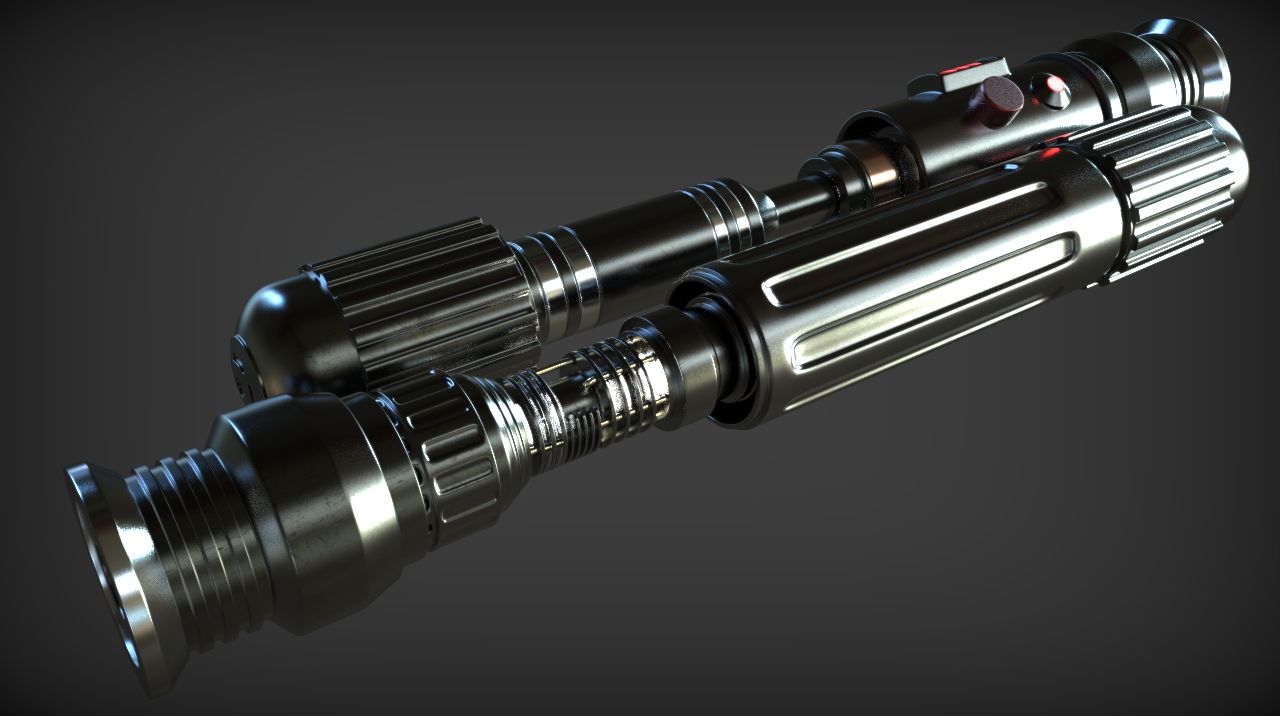 Keiran Halcyon Jedi Guardian Lightsaber 3d model