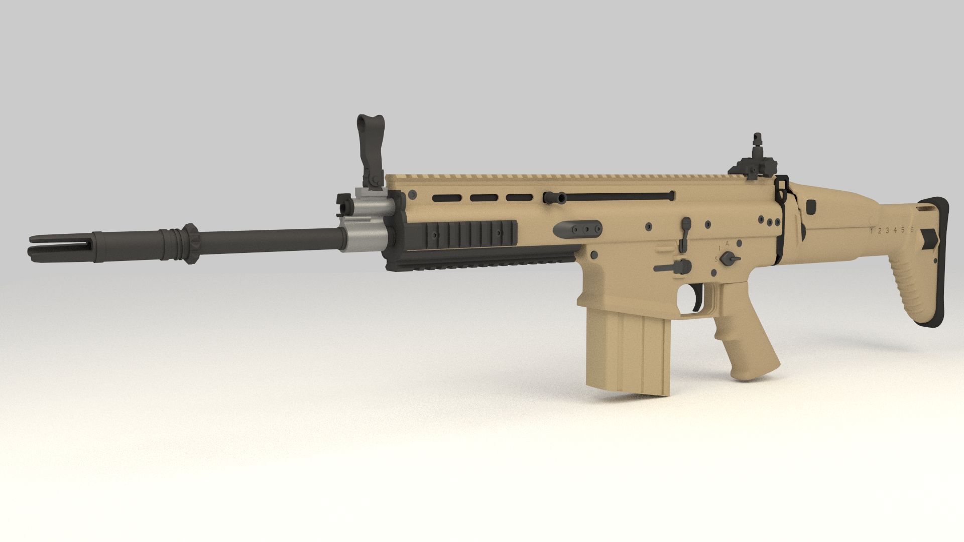 FN SCAR-H 3d model