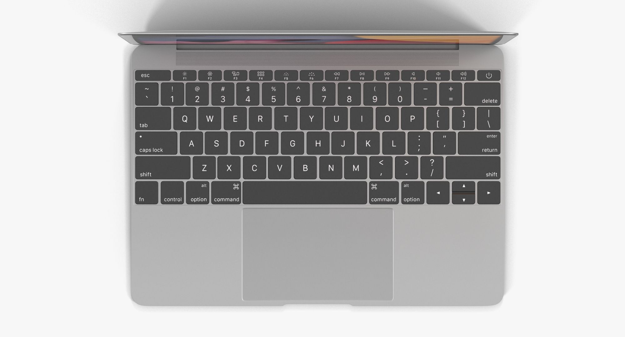 Apple MacBook Space Grey royalty-free 3d model - Preview no. 7