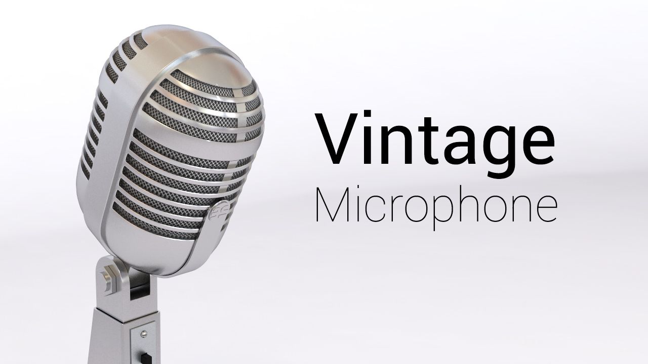 Vieux microphone 3d model