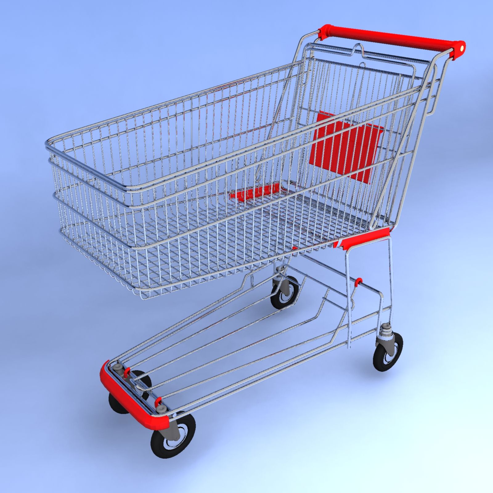 Shopping cart 3d model