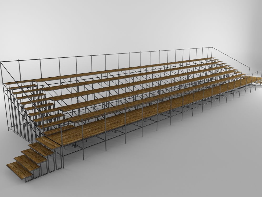 bleachers 3d model