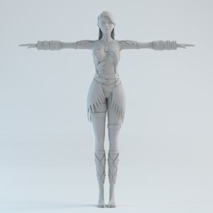 modello di donna 3d model