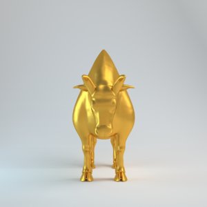 Touro Dourado V1 3d model