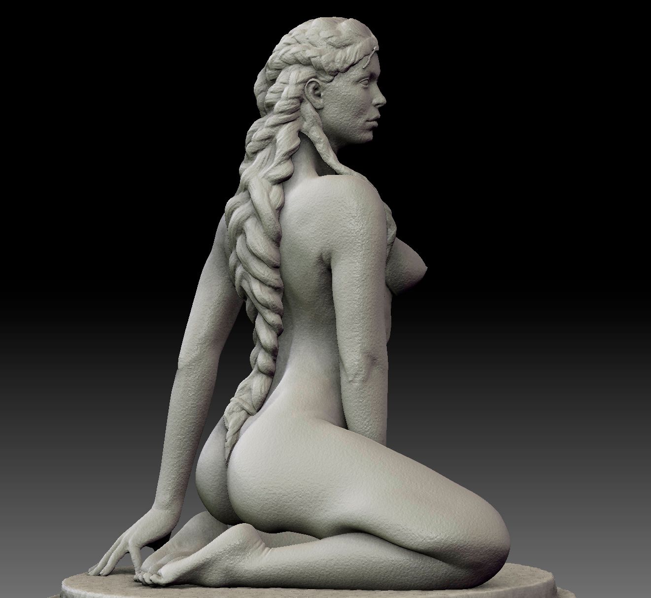 Sexy female statue 3d model