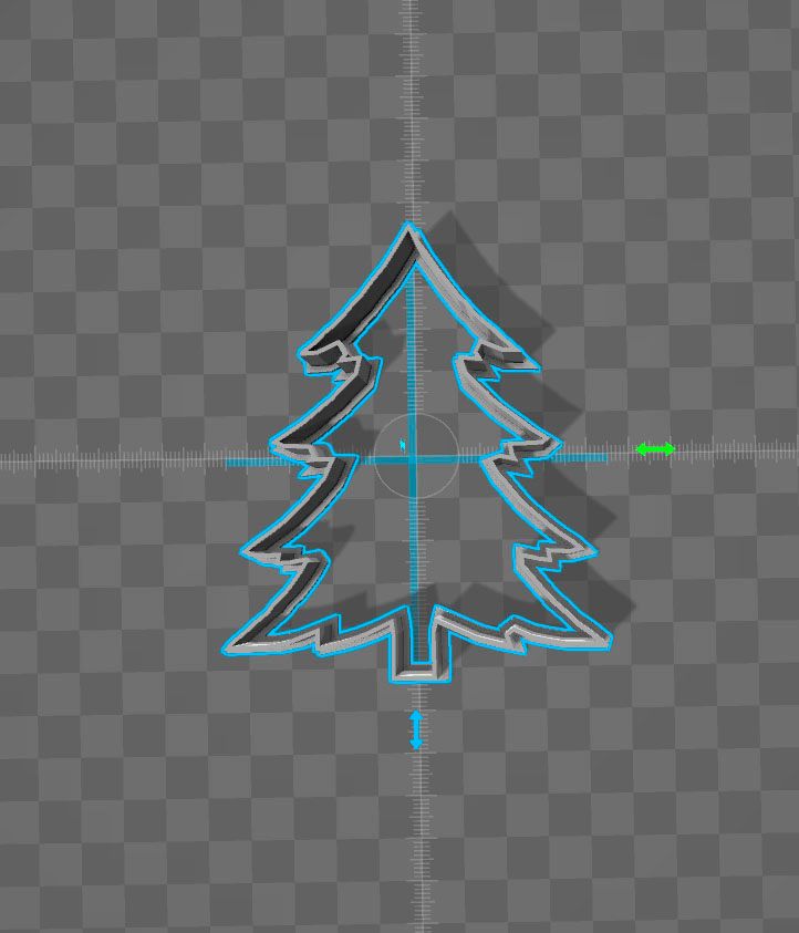 cortador de biscoito árvore de natal 3d model