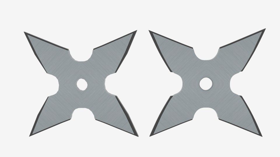 Luto Estrella Ninja Shuriken modelo 3d