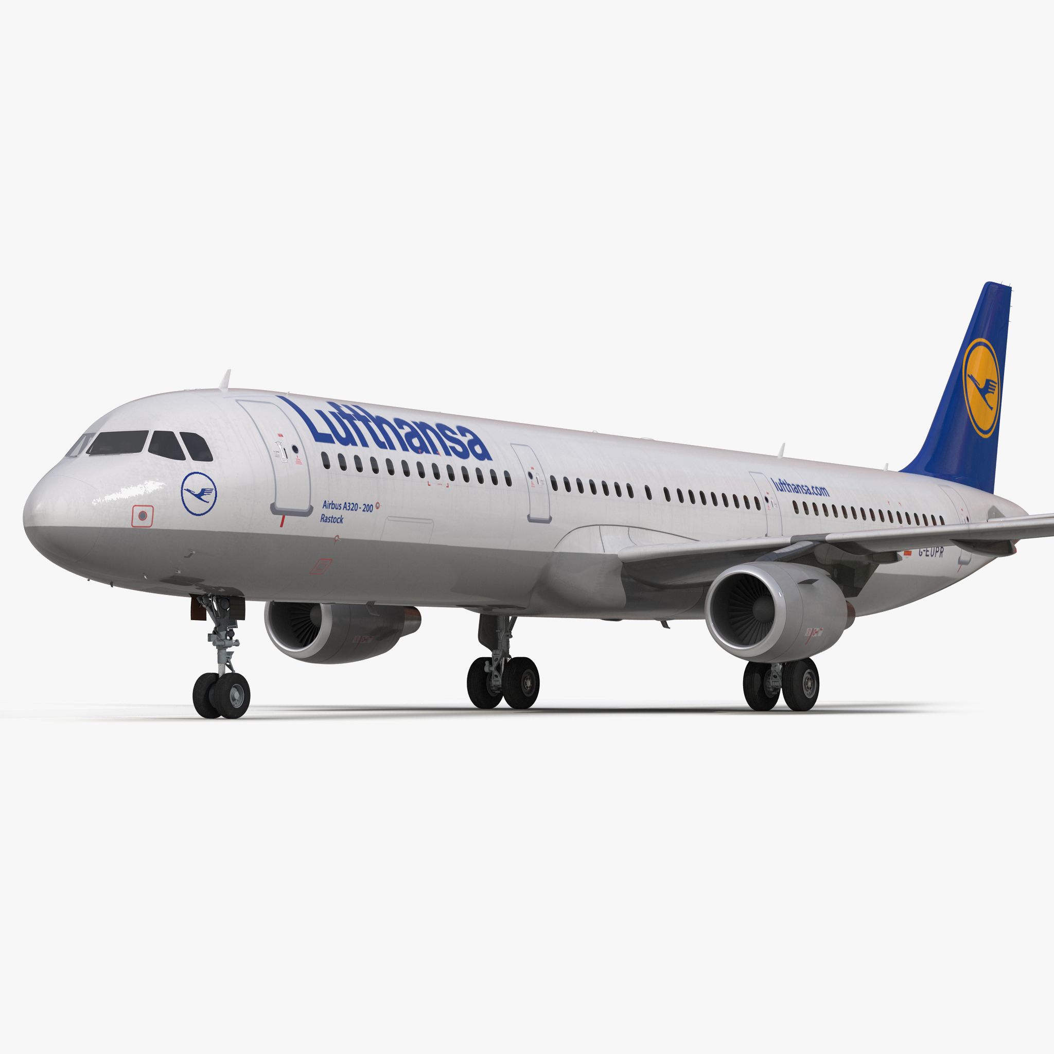 空中客车A321汉莎航空 3d model