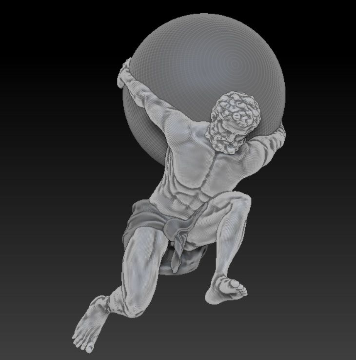 Atlas standbeeld 3d model