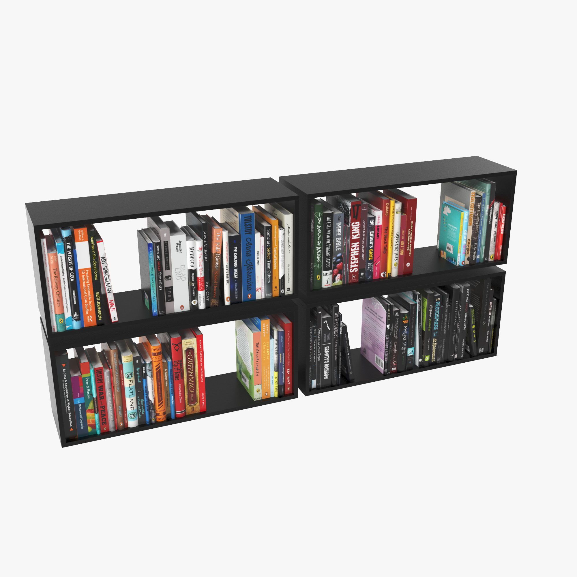 100 Modern Books 3d model