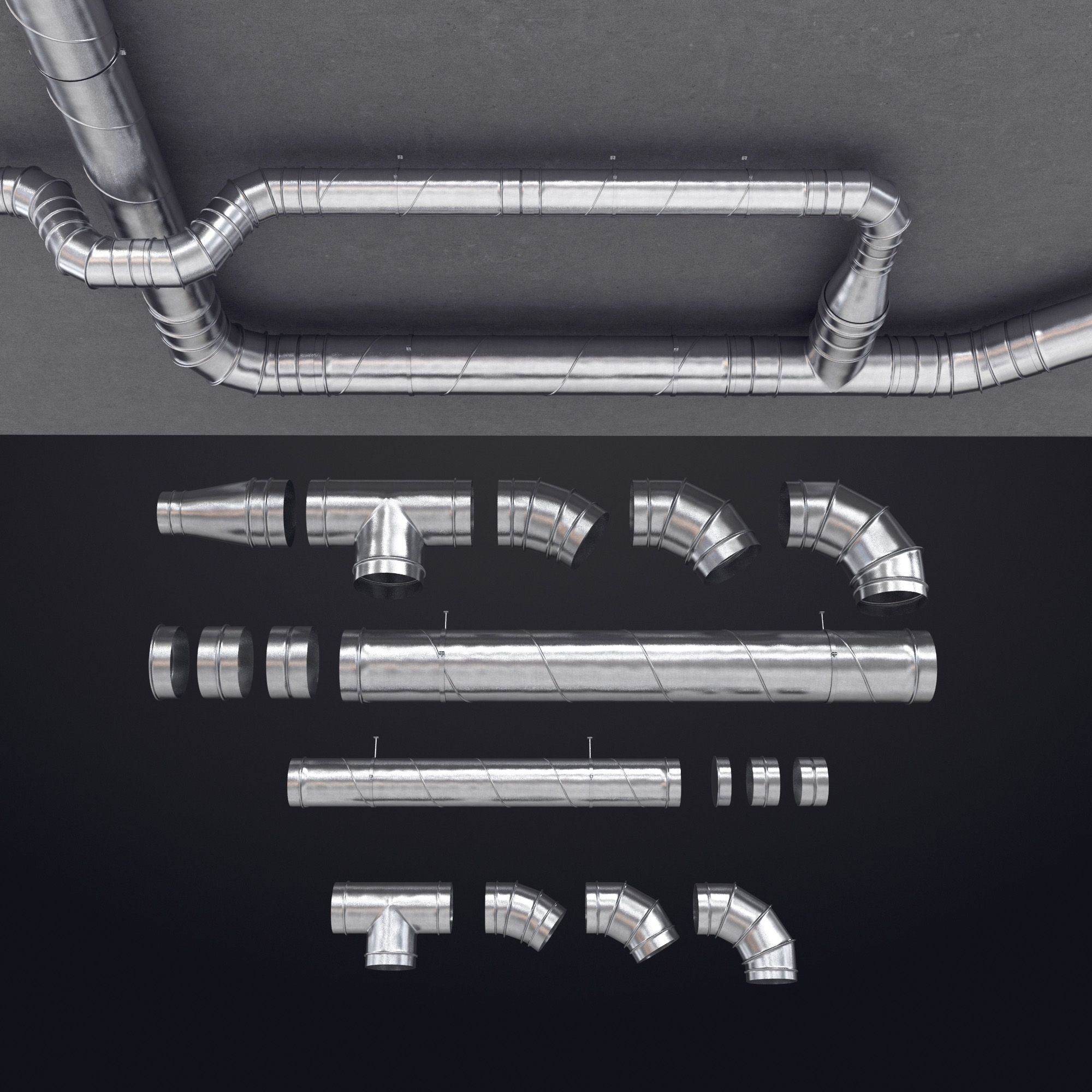 Air Conditioning Ducting 3d model