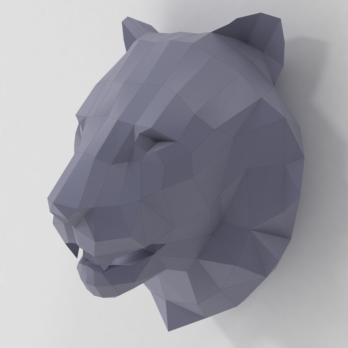 Lion Head Papercraft 3d model