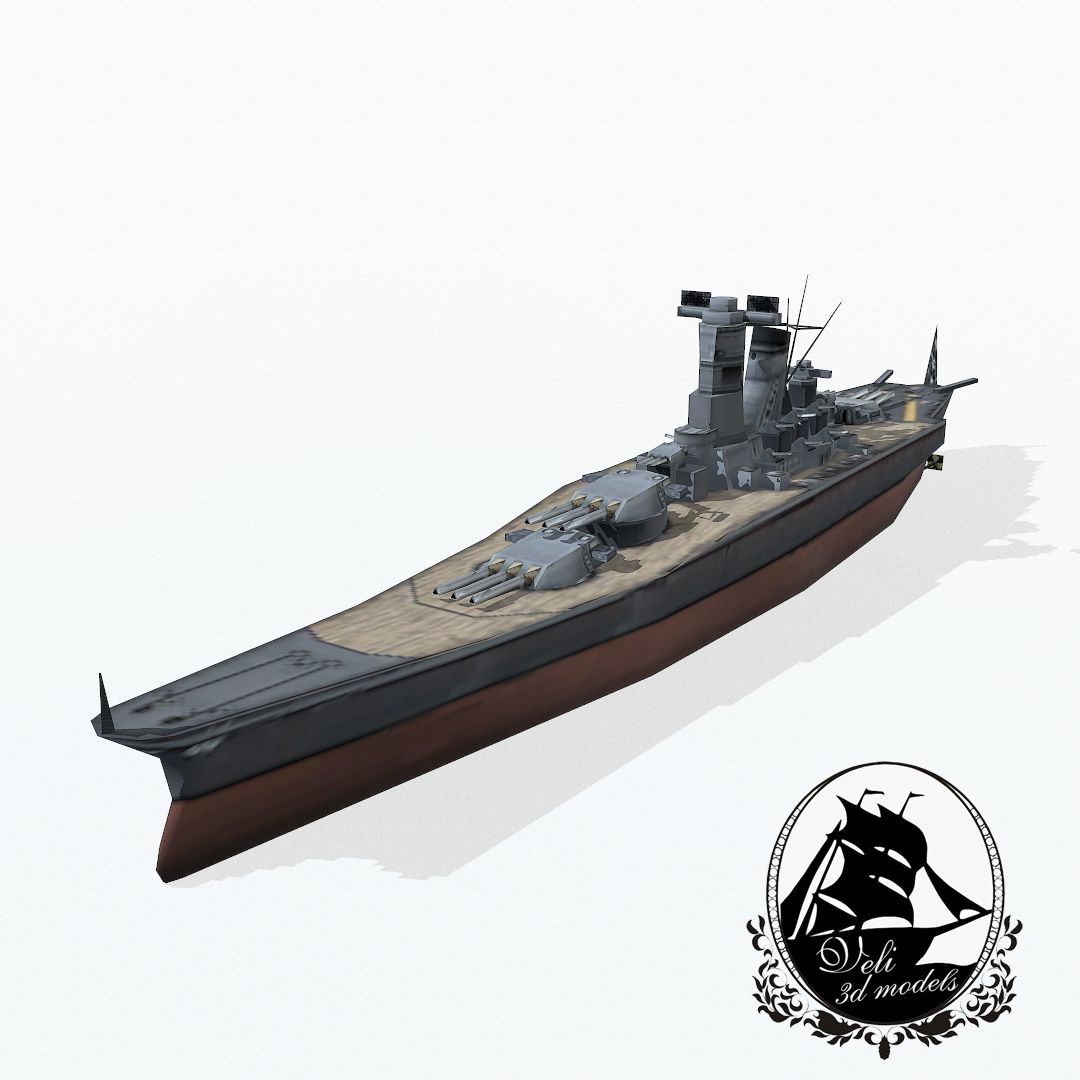 Encouraçado Yamato 3d model