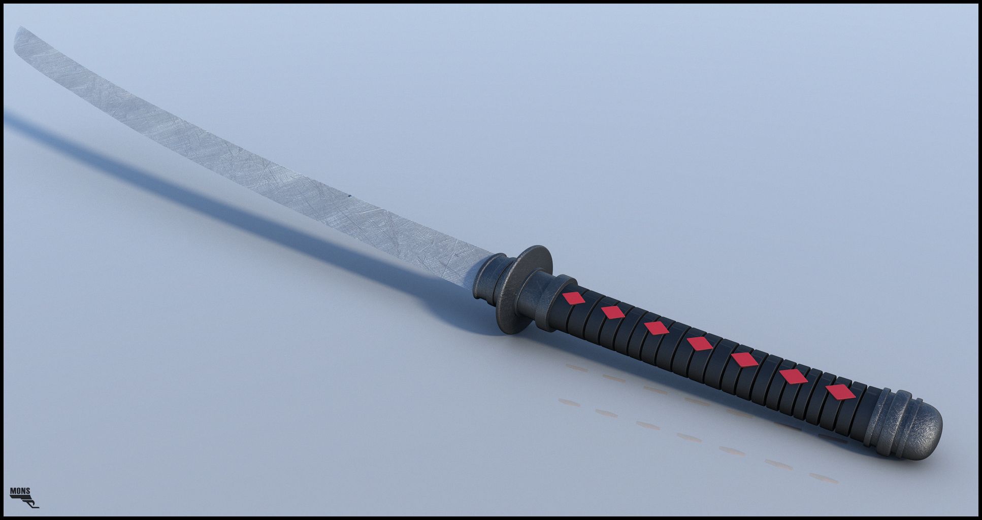 武士刀 3d model