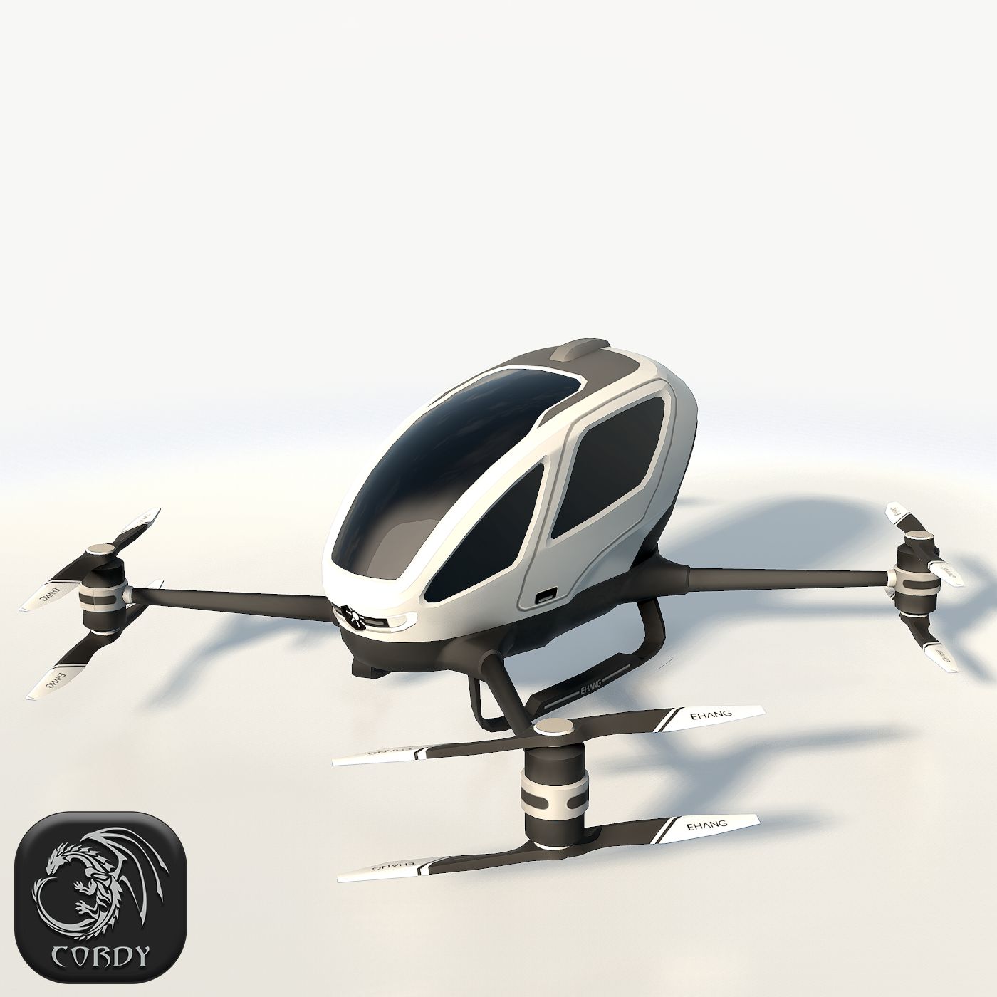 Eang184 drone de baixo poli 3d model