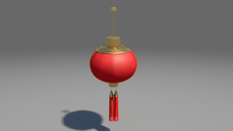 chińska latarnia 3d model