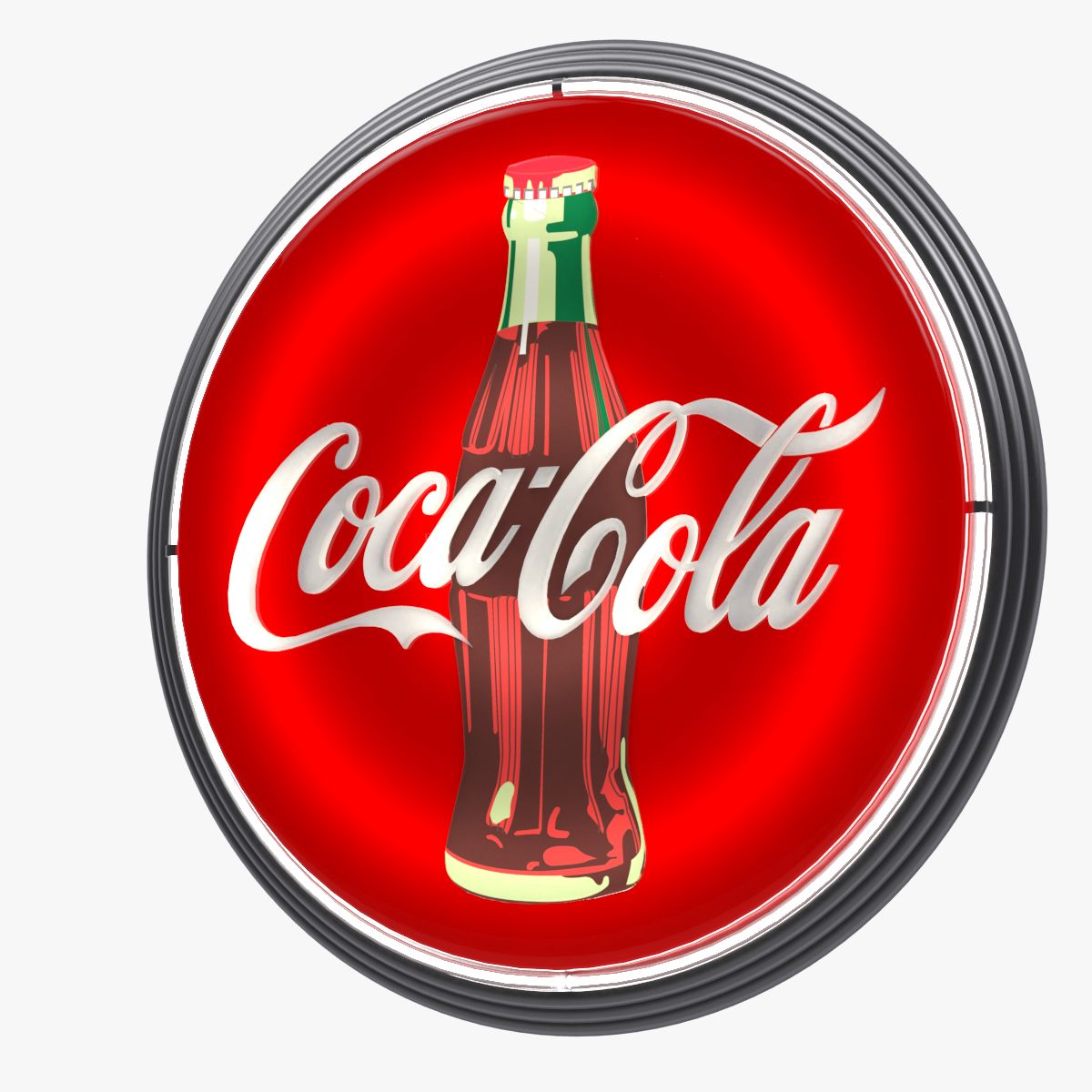 Coca Cola Vintage Настенный Знак 3d model