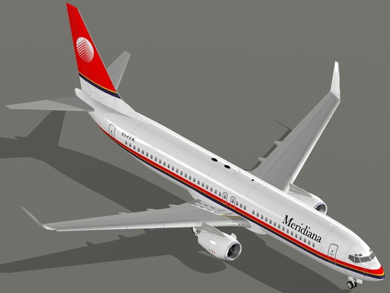 Boeing 737-800 Meridiana 3d model