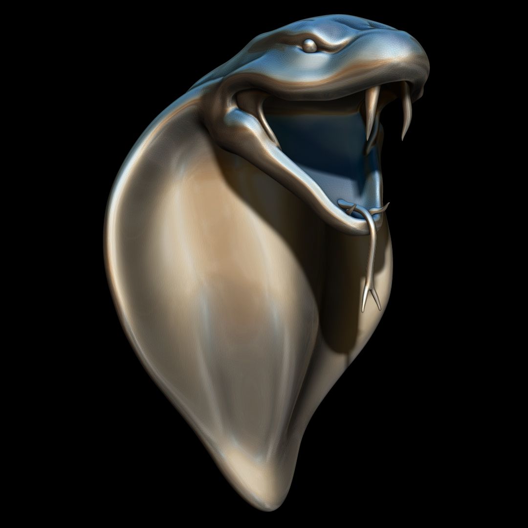 Snake head sculptuur 3d model