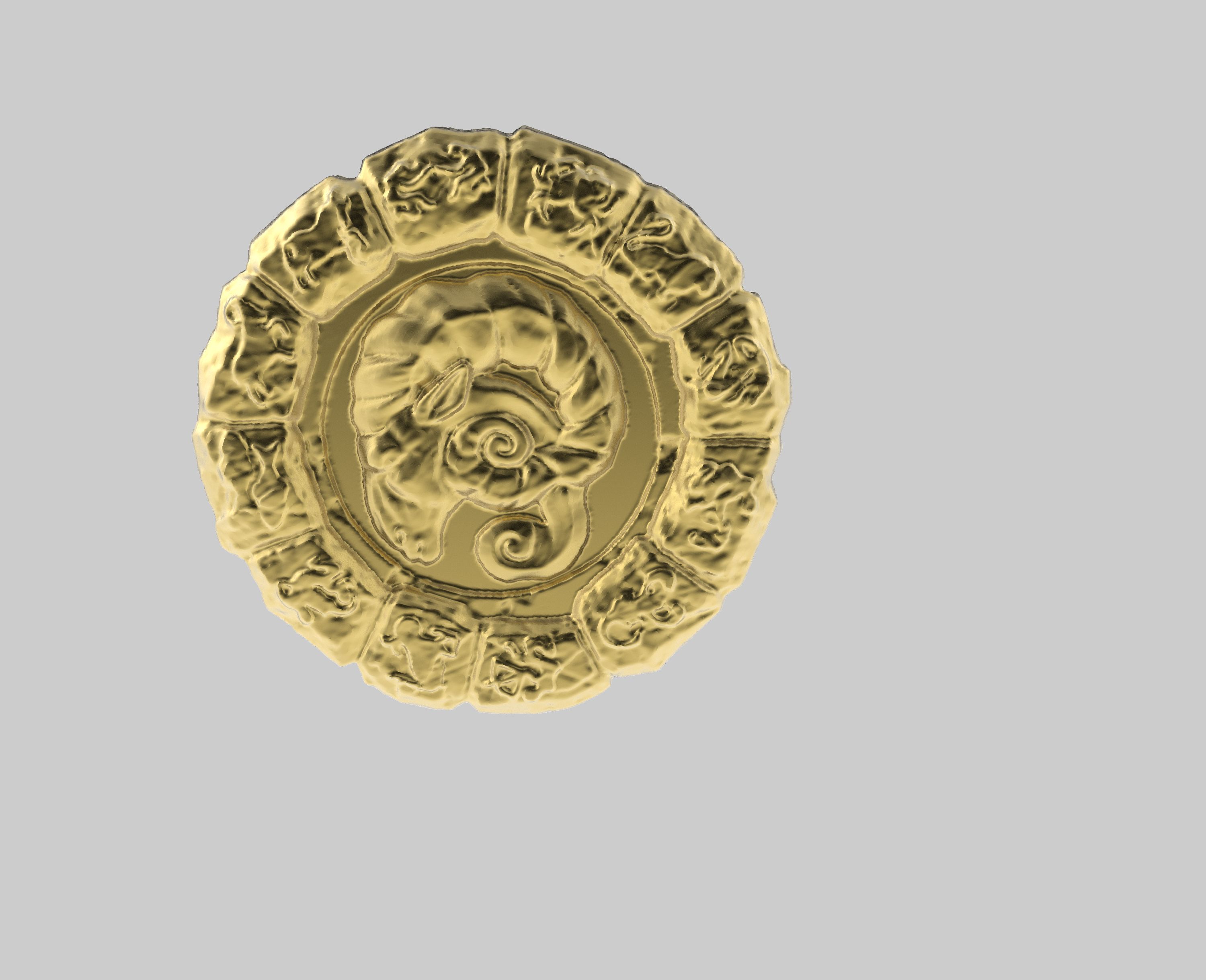 Medalj Astro Väduren 3d model