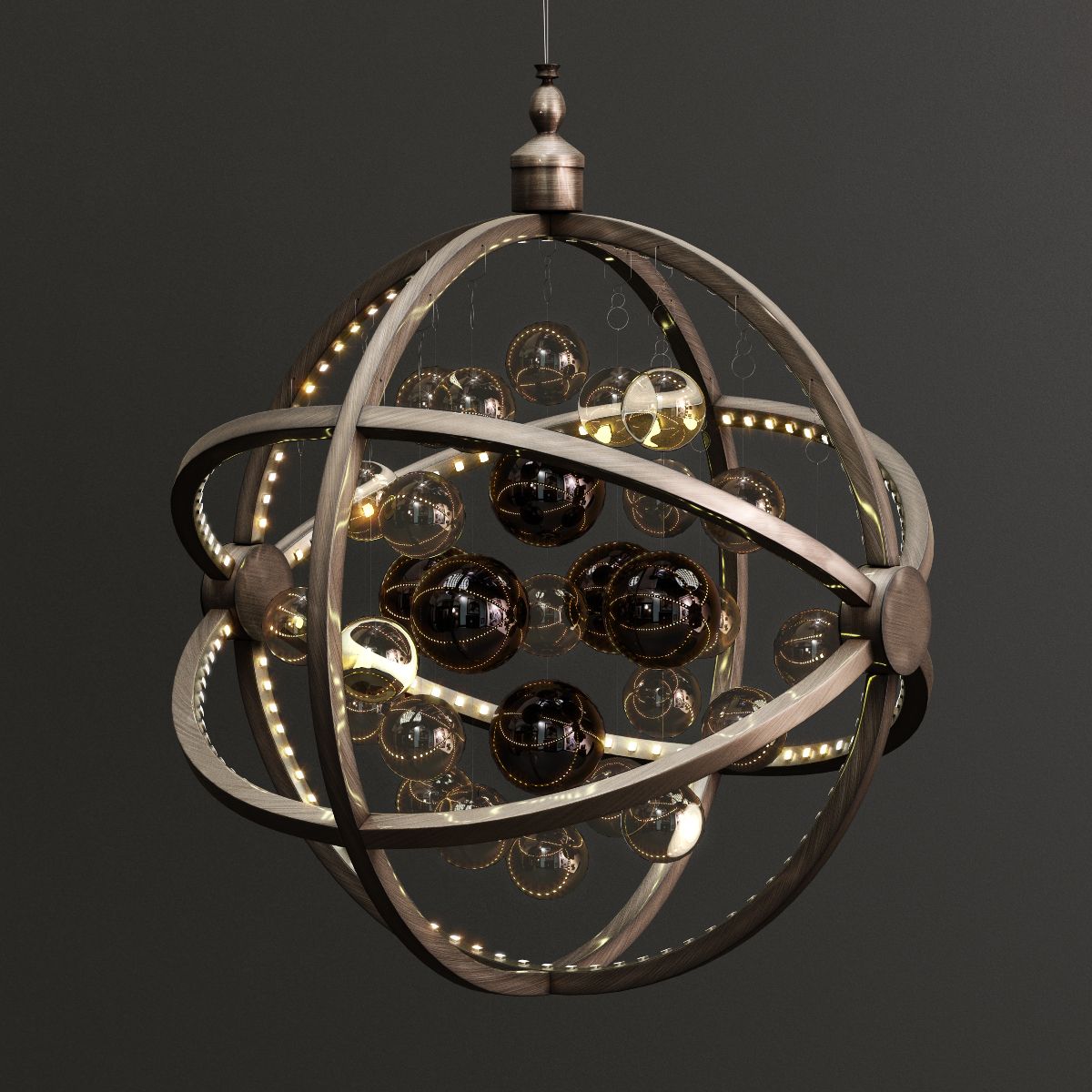 KARE / pendellampa Universum Copper LED 3d model