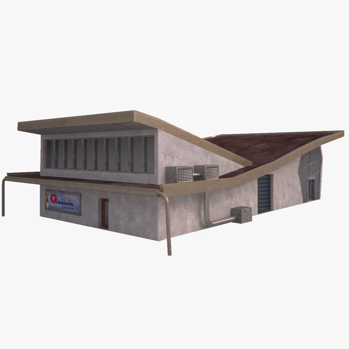 Moderne supermarkt 3d model