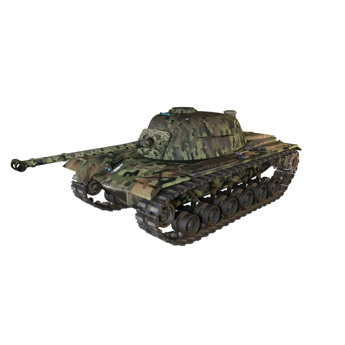 Tank M48 Patton Merhaba Poly 3d model