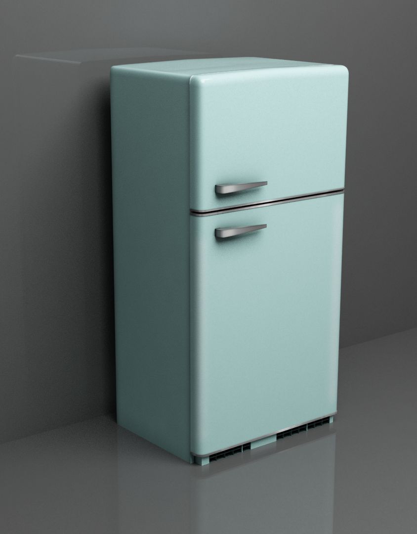 Retro koelkast 3d model