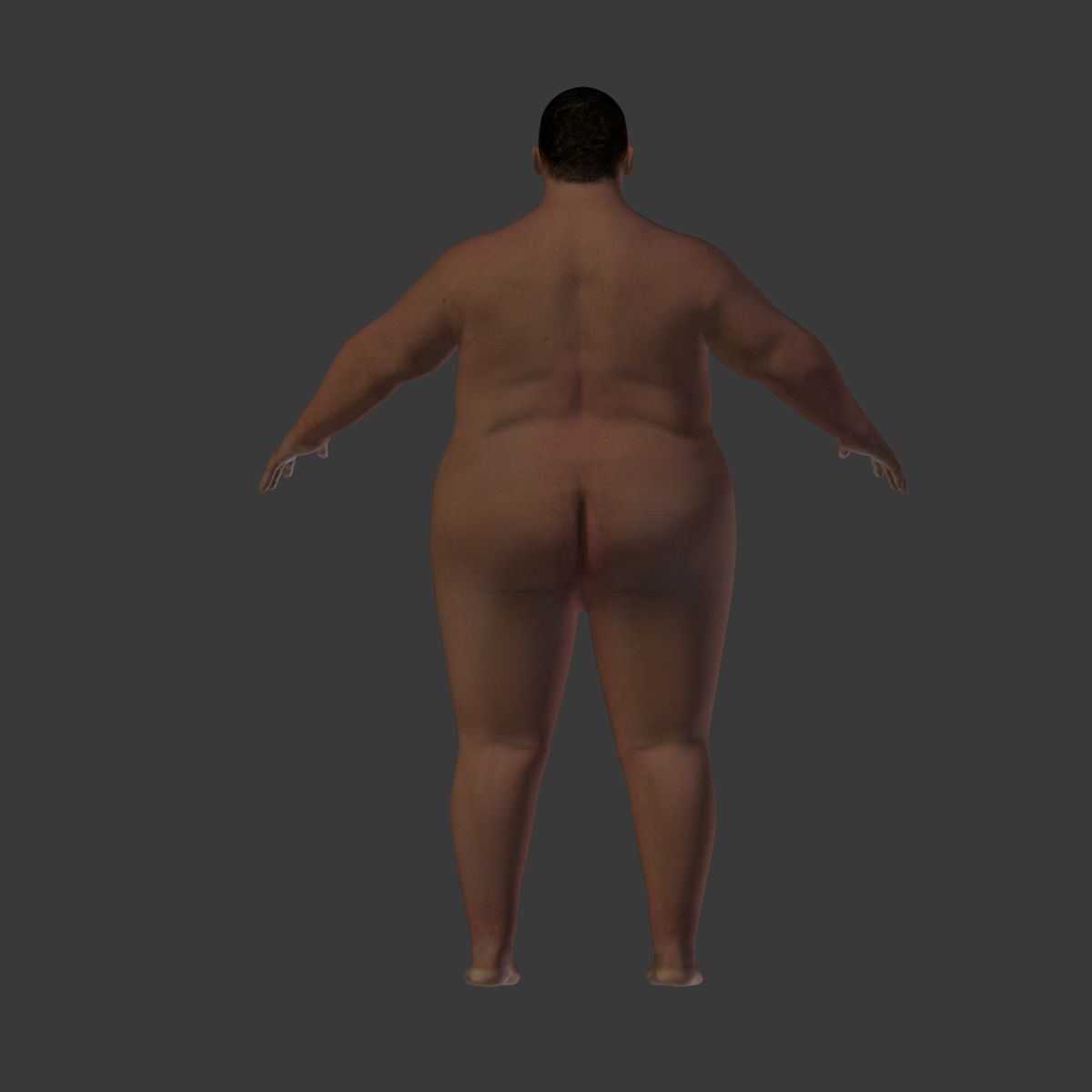 Mujer Obesa -- 2 Texturas de Piel royalty-free modelo 3d - Preview no. 21