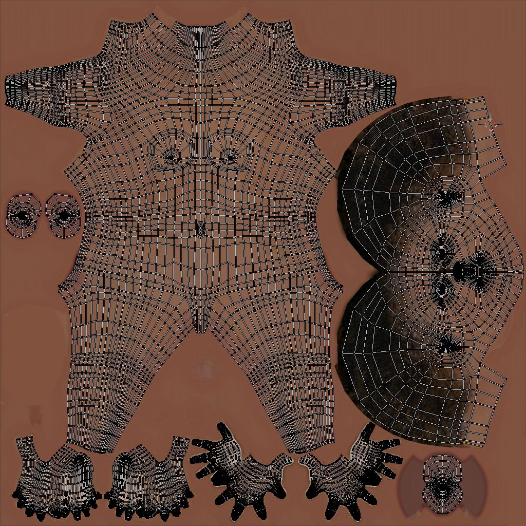 Mujer Obesa -- 2 Texturas de Piel royalty-free modelo 3d - Preview no. 4