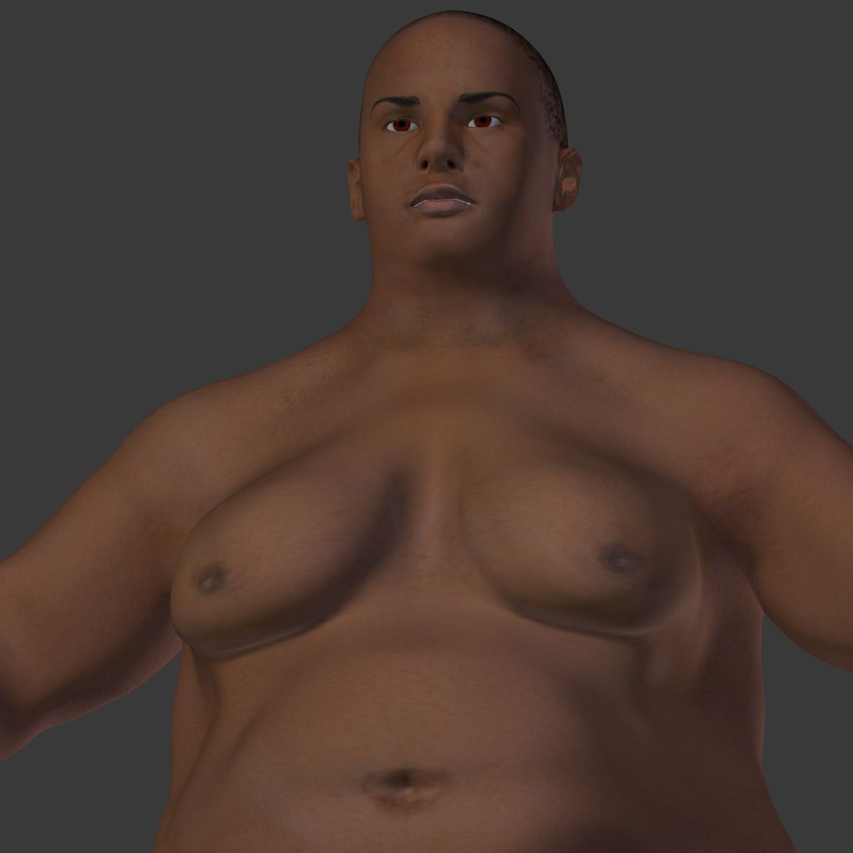 Mujer Obesa -- 2 Texturas de Piel royalty-free modelo 3d - Preview no. 25