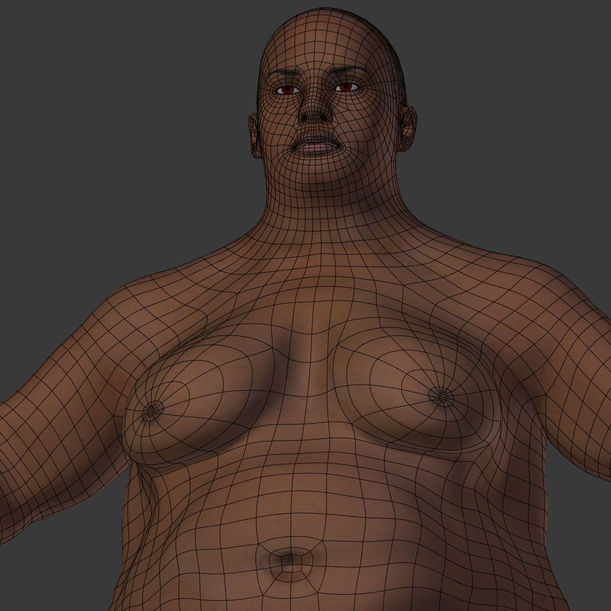 Mujer Obesa -- 2 Texturas de Piel royalty-free modelo 3d - Preview no. 26