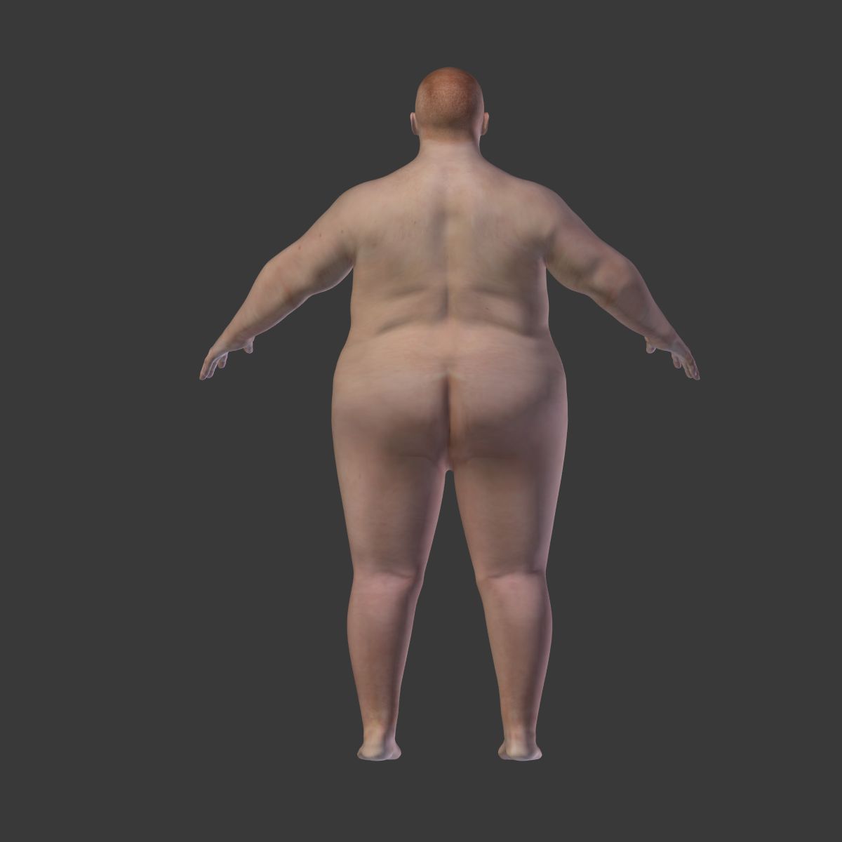 Mujer Obesa -- 2 Texturas de Piel royalty-free modelo 3d - Preview no. 20