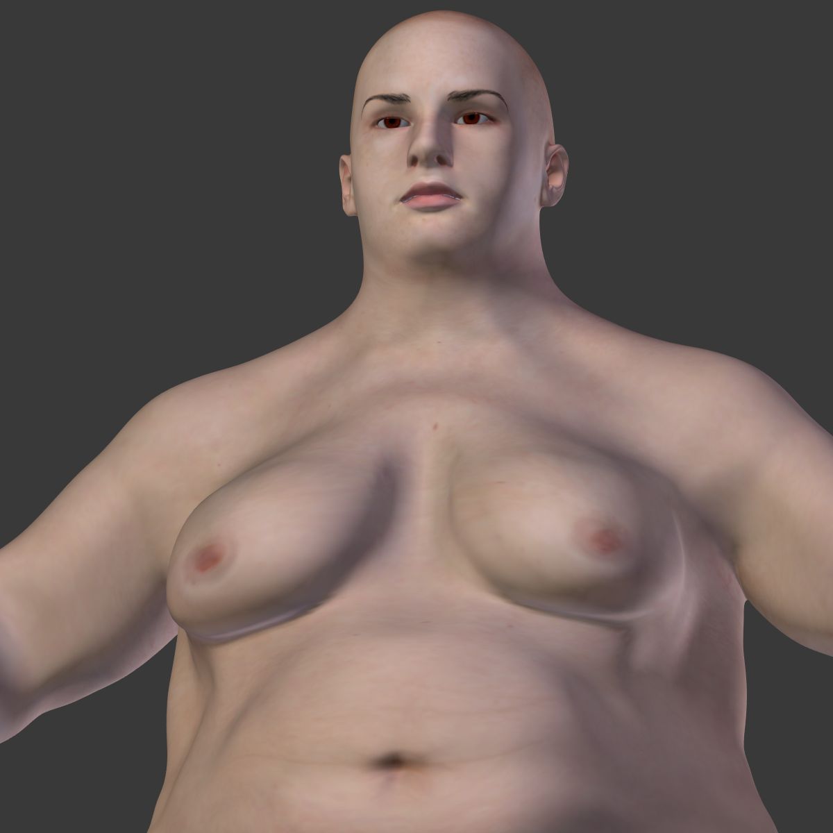 Mujer Obesa -- 2 Texturas de Piel royalty-free modelo 3d - Preview no. 27