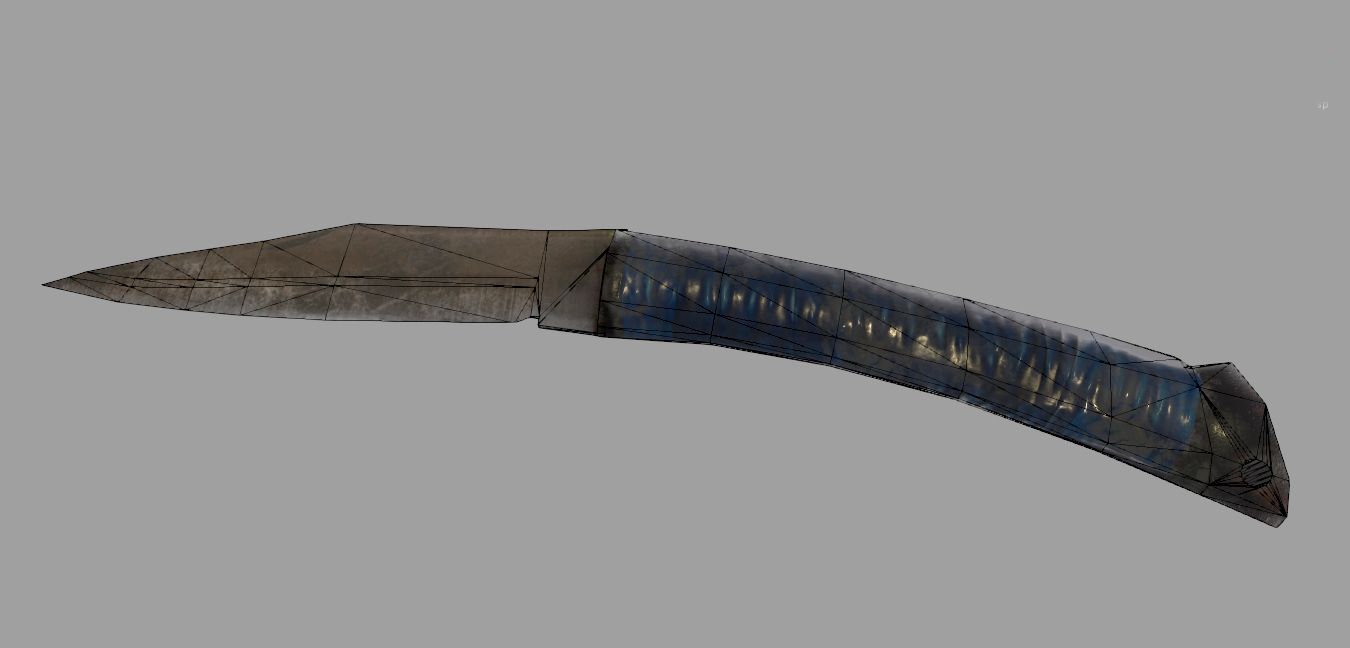 Realistisches altes Messer PBR royalty-free 3d model - Preview no. 6