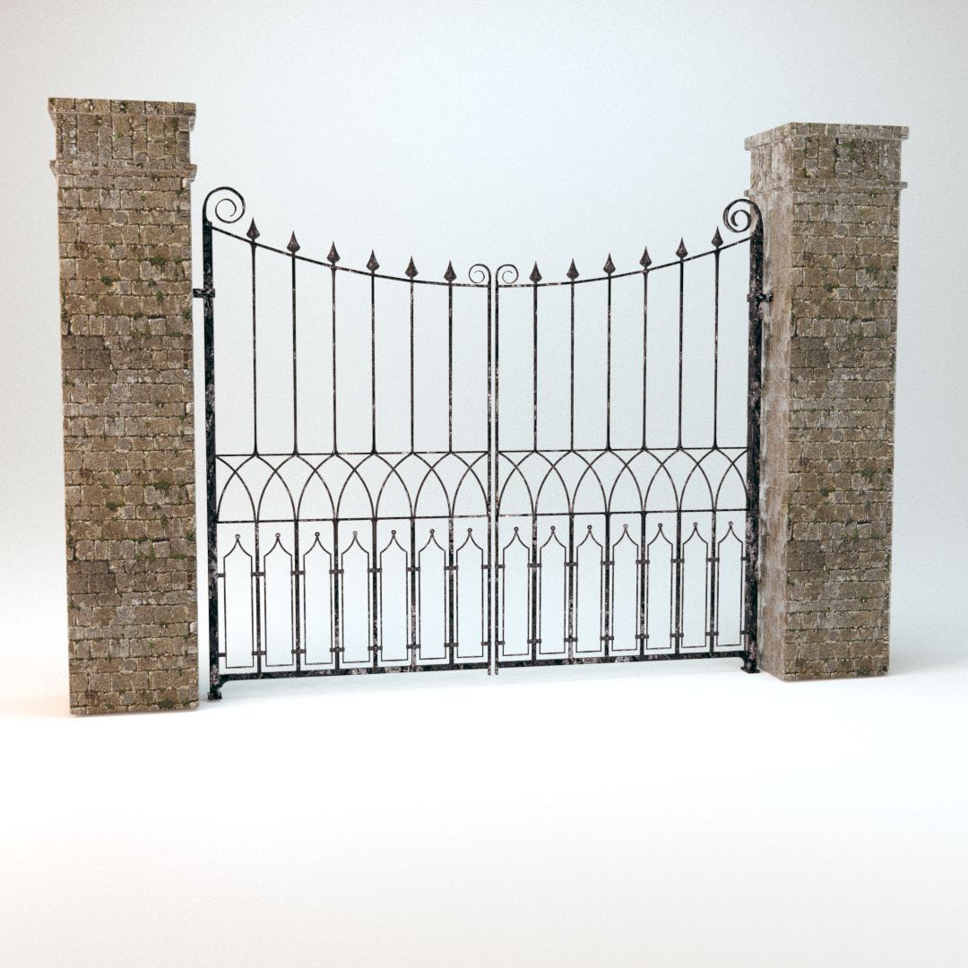 Old Worn Gate 3d model