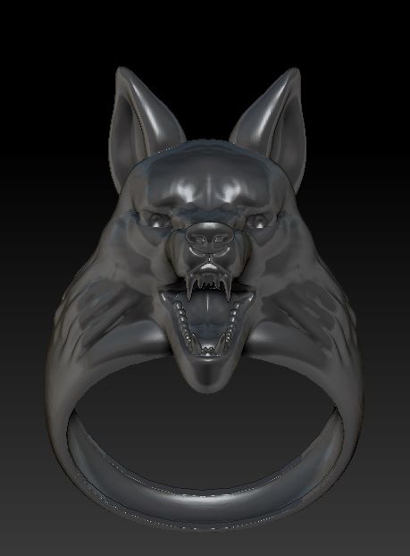 man wolf ring 3d model