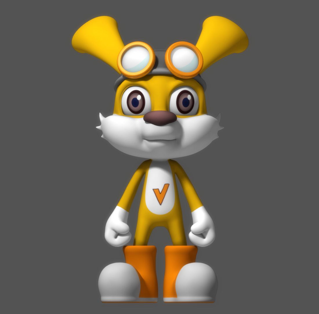 Comic-Kaninchen 3d model