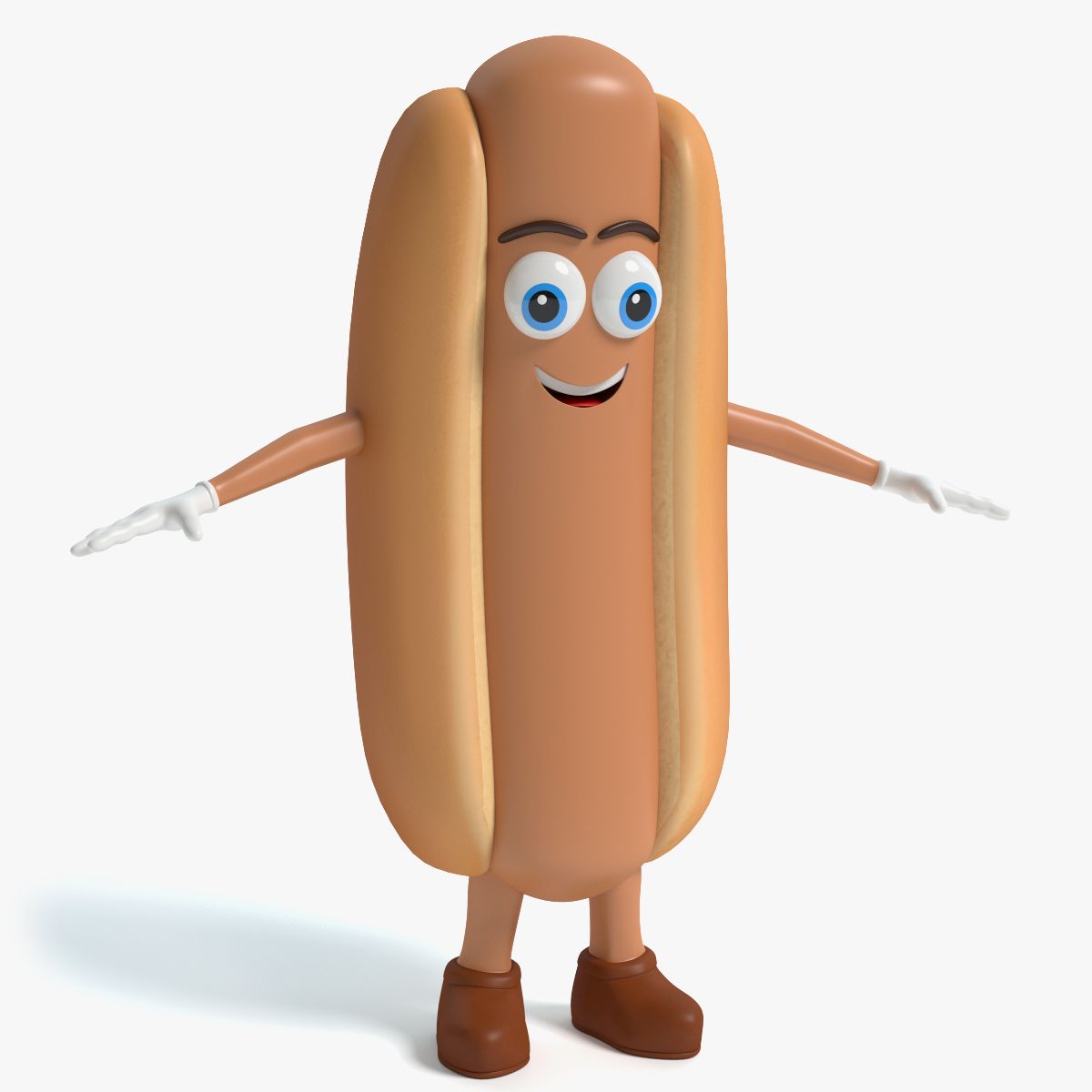 Hot Dog Character 3d model