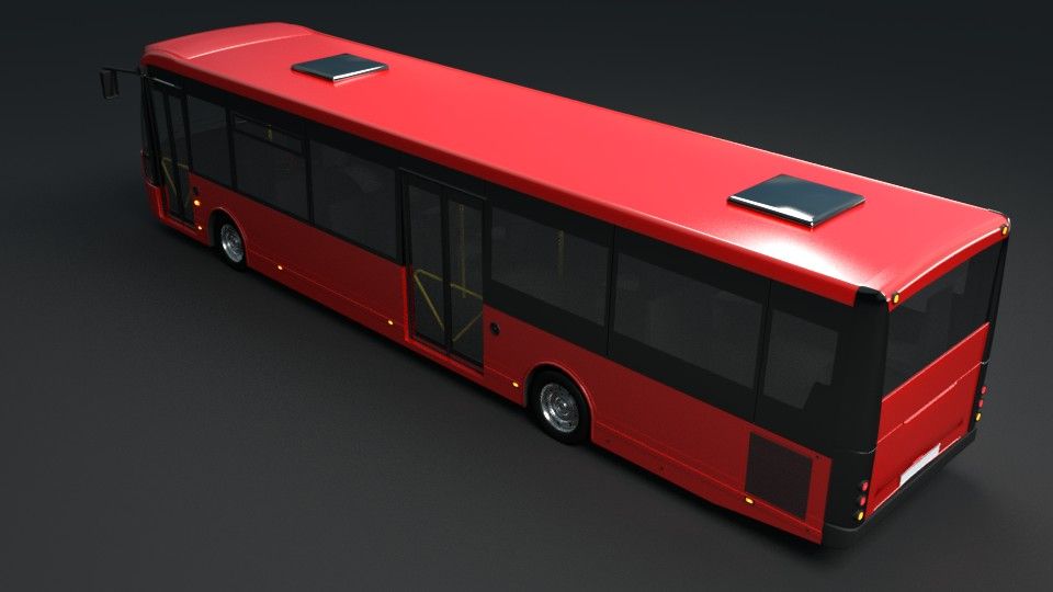 autobus urbano royalty-free 3d model - Preview no. 5