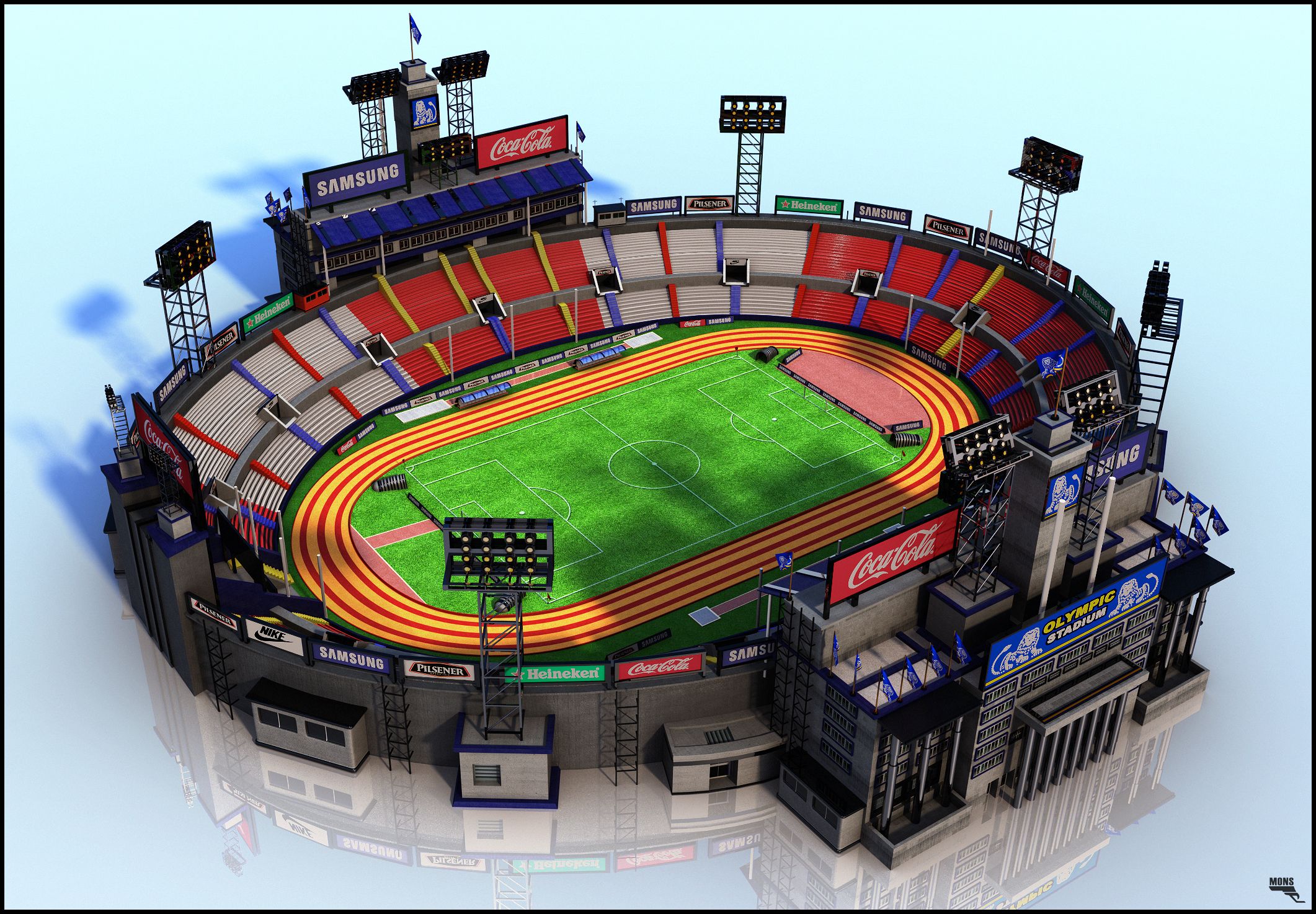 stadio Olimpico 3d model