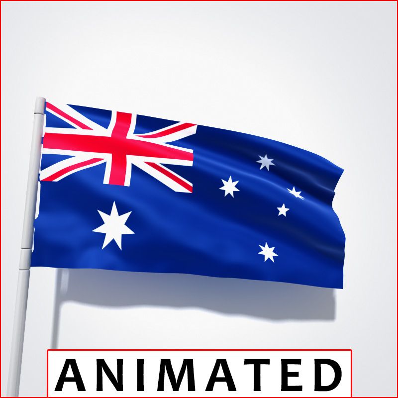 Flag Animated 3d model