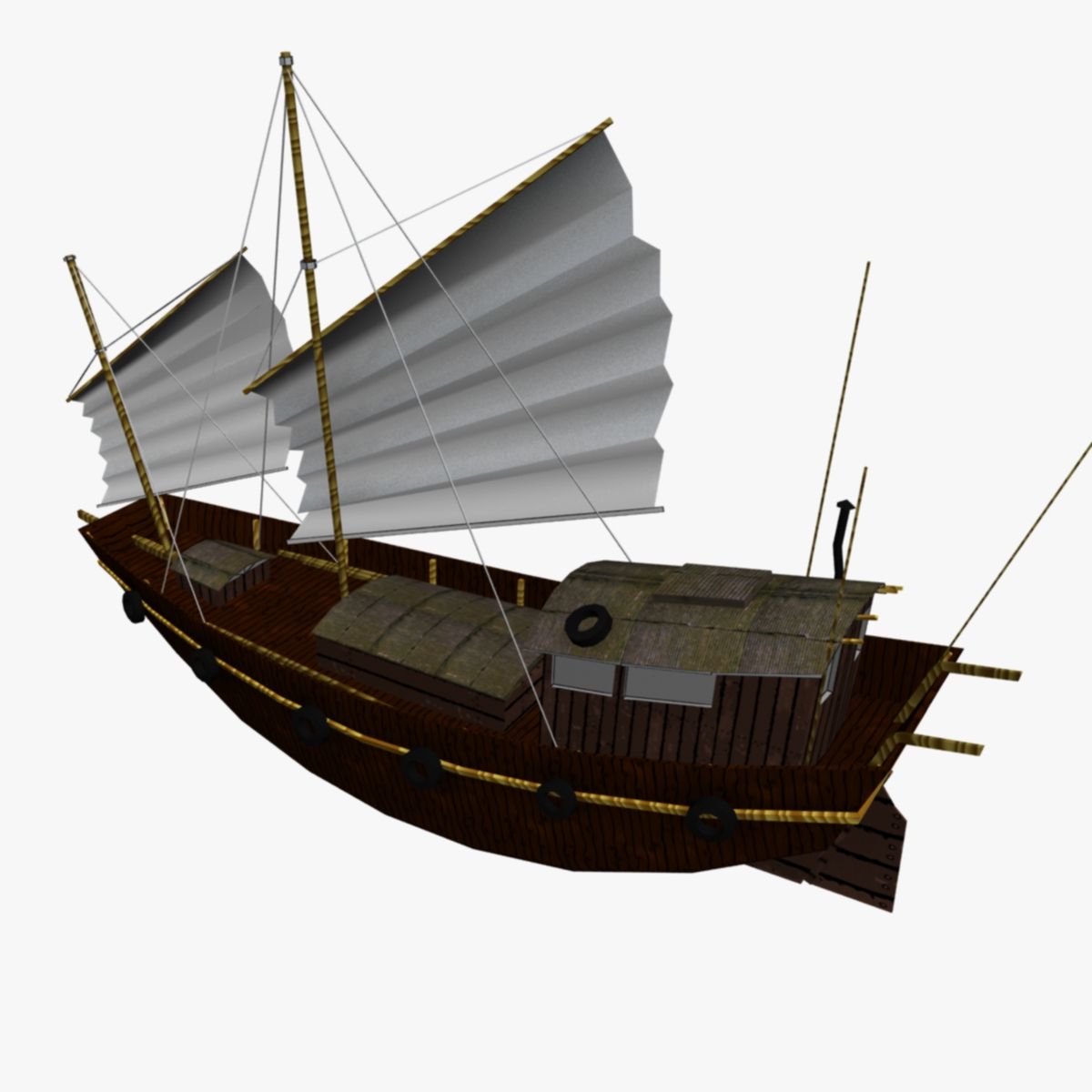 Junk Boat 3d model