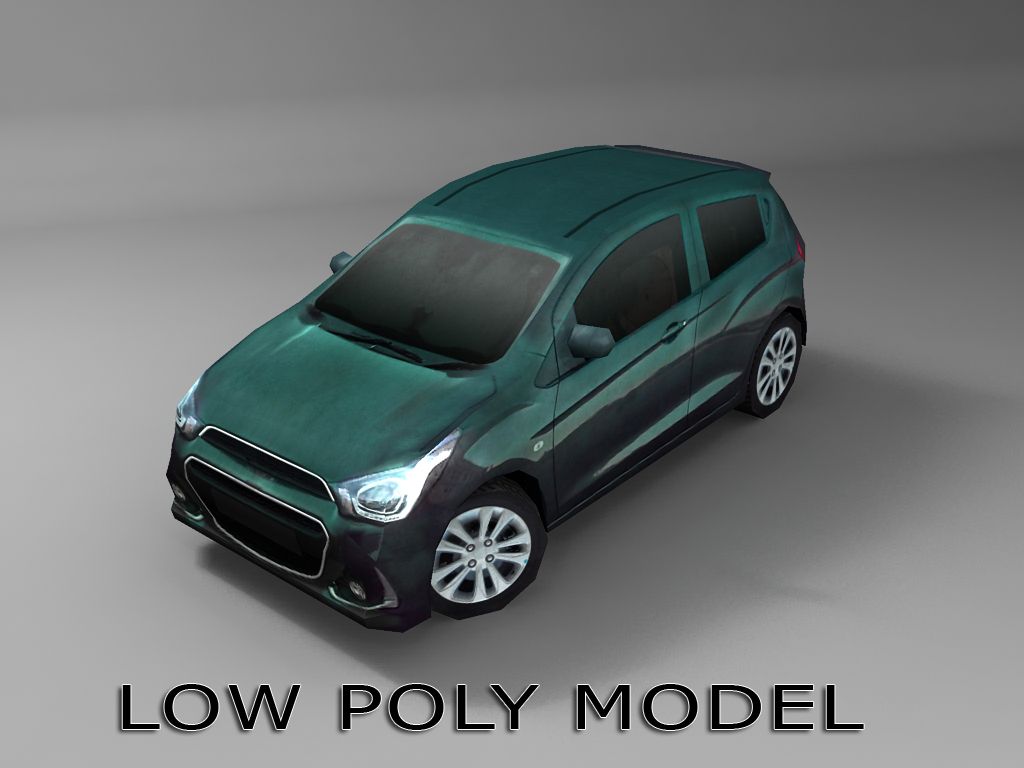 Låg poly bil 3d model